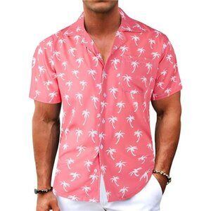 Men's Hawaiian Shirts Short Sleeve Button Down Casual Shirts Summer